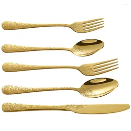 Flatware Sets 1 Set Household Decorative Delicate Portable Western Supply Cutlery Kit For Home Party Restaurant