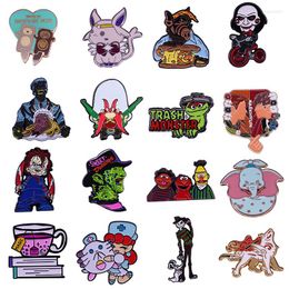 Brooches Horror Movies Novel Hard Enamel Pins Collect Funny Anime Figure Metal Cartoon Brooch Creativity Games Lapel Badges