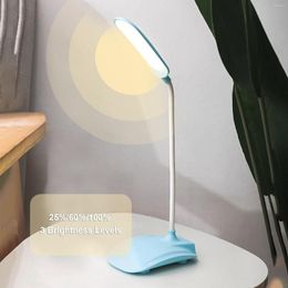 Table Lamps Touching Control Lamp Dimmable Desk USB Rechargeable 3 Brightness Levels Flexible Eye-protection Reading Light