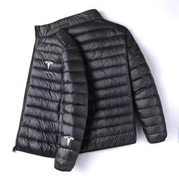 Men's Down Parkas Brand Jacket Cotton Stand Collar Solid Color Coat Fashion Street Sport 221207