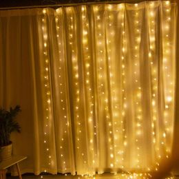 Strings 300LED Curtain Lights USB String With Remote Control Xmas Fairy Tale Light Christmas Party Wedding Decoration