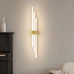 Wall Lamp Modern Study Reading Mounted Led Light Sconce Bedroom Bedside Anti-blue Eye Protection Long Vertical Fixture