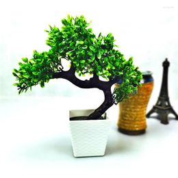 Decorative Flowers 27x24cm Artificial Plant Bonsai Small Simulated Tree Pot Plants Fake Office Table Potted Ornaments Home Garden Decor