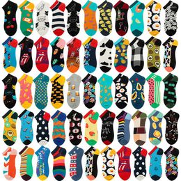 Men's Socks 6 Pairs Set Women'S Cotton Stockings Designer Japanese Harajuku Absorb Sweat Products 2022 Female Socs Gift