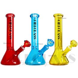 10 inches Hookahs Dry Herb Water Pipe Smoke Beaker Bongs Dabber Oil Burner Carving Laser dab rig Ash Catcher Downstem Set Large Banger