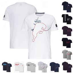 F1 racing suit short sleeve crew neck T-shirt men's summer team overalls plus size custom fan shirt