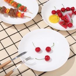 Plates 4pcs Kitchen Plastic Sauce Dish /Bowls Small Vinegar Taste Board Snack Salad Pasta Tray Round Household Fruit Plate