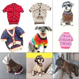 Classic large designer dog coat dog apparel winter warm knitted sweater cat pets apparels fashion dog clothes for small dogs accessories special chirstmas gift Best