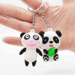 PVC Panda Keychains Cartoon Keychain Pendant Promotion Gift Keyring Fashion Accessories Key Chain