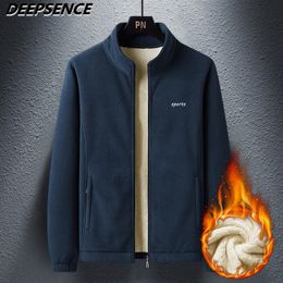 Mens Jackets Mens Winter Fleece Jacket Coat Polar Fleece Thick Warm Stand Outdoor Jacket Fashion Trand Casual Streetwear Jacket Men Clothing 221205