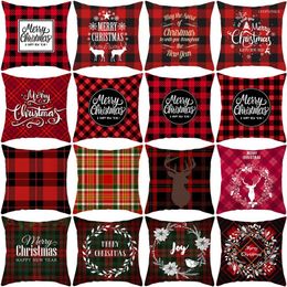 Christmas Decorations 45cm Cushion Cover Pillowcase Merry For Home Xmas Ornaments Happy Year Gifts Navidad 2023