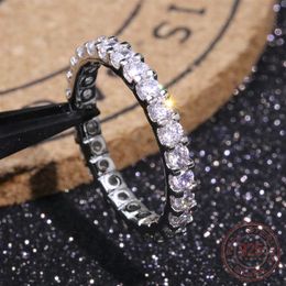 Lover Eternity Promise Ring 925 Sterling silver Luxury cz Engagement Wedding Band Rings For Women Bridal Jewellery Gift J-326325K