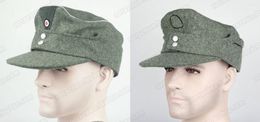 Berets REPRODUCTION GERMAN WH EM Officers Soldier Elite M43 1943 PANZER WOOL FIELD CAP Military HAT WITH PATCH