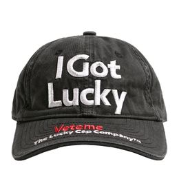 Nuovo Wash ricamo casual Cappuggente Cappello Lucky Men/Women Fashion Street Hip-Hop Accessori