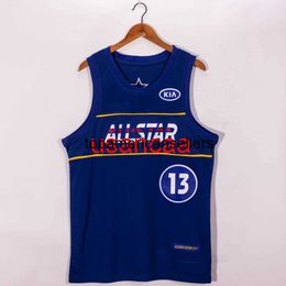 All embroidery 4 styles NEW No.13 HARDEN All-star Blue basketball jersey Customise any number name XS-5XL 6XL