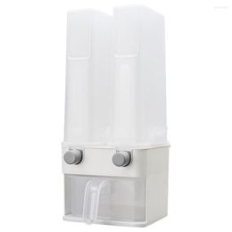 Storage Bottles Dual Control Food Container Wall-Mounted Visible Dust-Proof Detachable Machine 1000ml Kitchen Box For Candy Rice Beans