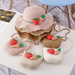 Hats Children Sunshade Strawberry Straw Hat Summer Girls Princess Bucket Fisherman Boy Girl Fashion Basin Sun Wholesa