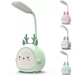 Table Lamps Creative Cartoon Led Desk Lamp High Brightness Student Reading Light Dimmable USB Rechargeable Child Bedroom