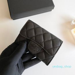 Fashion womens High-end designer wallet ladies black pink purses high quality coin purse pocket 521 slot leather luxury handbags
