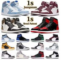 Erkek Bayan Basketbol Ayakkabıları 1 s Jumpman 1 Yüksek Orta Üst Üniversite Blue Chill Hiper Kraliyet Moda Sneakers Spor Eğitmenleri a1