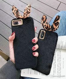 Plush shell rabbit ear phone case for iphone XS max XR X 7 7plus 8 8plus 6 6plus 6S hard back cover3404441