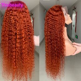 Brazilian Human Virgin Hair 13X4 Lace Front Wig 350# Colour Water Wave 10-32inch Peruvian Indian Raw Lace Wigs