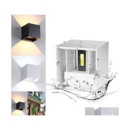 Outdoor Wall Lamps Waterproof Led Wall Light 7W 12W Ip65 Angle Adjustable Art Cob Lamp Decorative For Indoor Outdoor Home Garden Por Ot7Pl