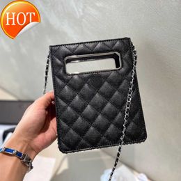 Women's Luxury Designer Hand Bill Shoulder Bags 2023 New Dinner Small Square Bag Texture Pavilion Chain Hollow Single Shoulder Handbags Factory Direct Sales