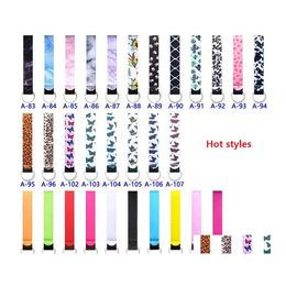 Keychains Lanyards 117 Colours Neoprene Wristlet Keychain Wrist Key Belt More Design Strip Leopard Pure Colour Phone Lanyard Keyring Dhv1M