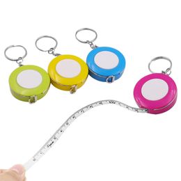 Portable Tape Measure Keychains Clothes Measuring Ruler Pendant Keychain Promotional Gift Keyring Key Chain Customised Logo