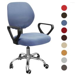 Chair Covers 1PC Solid Office Computer Cover Stretch Seat For Chairs Slipcover Split Universal Armchair