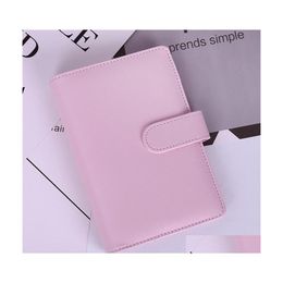 Notepads Us Stock A6 Waterproof Arons Binder Hand Ledger Notebook Shell Looseleaf Notepad Diary Stationery Er School Office Supplies Dhzr5
