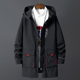 Mens Down Parkas Winter Cotton Padded Hooded Jacket Fashion Men Heating Front Back Cottonpadded Long Thick Clothes Oversize 221207