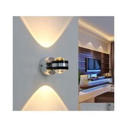 Wall Lamps Modern Up Down Wall Lamp Led Indoor El Decoration Light Living Room Bedroom Bedside Tv Background Picture Sconce Lamps Dr Otptz