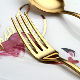 Dinnerware Sets Western Lunch Cutlery Luxury High Quality Golden Modern Utensils Knife Spoon Fork Kitchen Breakfast Cuisine OA50DS