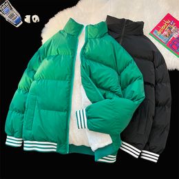 Men's Down Parkas 2023 Winter Harajuku Fashion Oversize Thicken Cotton Jacket Travel Bubble Coat Warm Plus Size Puffer for Male 221207