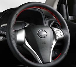 Car Steering Wheel Cover Leather For Nissan Teana Altima 2013-2018 X-Trail Qashqai 2014-2018 Rogue 2014-2016 Pulsar 2015-2018