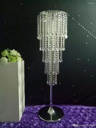 Party Decoration H80cm Tall Crystal Wedding Centrepiece Table Chandelier Flower Stand Props For 10pcs/lot