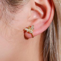 Backs Earrings Personality Women's Body Jewellery Bee Nose Rings Gold-plated Copper Butterfly Piercing Pin For Women Party