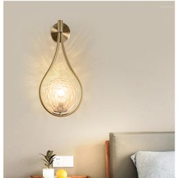 Wall Lamp Nordic Personality Creative Living Room Metal Crystal Eye Protection Led Bedside Hallway Light Kitchen Wanddeko