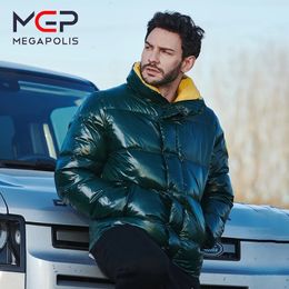 Mens Down Parkas MGP Short Jacket Winter Locomotive Style Warm Waterproof And Windproof For Men 221207