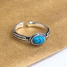 Wedding Rings Punk Personality Retro Blue For Women Charm Engagement Men Vintage Knuckle Finger Jewellery