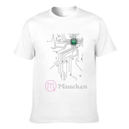 Men's T Shirts Saudi Arabia Country Flag CPU Processor Circuit Diagram Men Women Tops Cotton TeesMen's