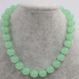 greeen jade round 12mm wholesale beads nature woman necklace 17inch