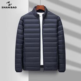 Men's Down Parkas Autumn Winter Clothing Men Lightweight Warm Casual Nylon Jacket 90% White Eiderdown Simple Youth Fitted 221208