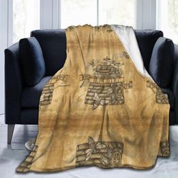 Blankets Flannel Blanket Beehive Steampunk Print Soft Thin Fleece Bedspread Cover For Bed Sofa Home Decor Dropship