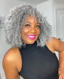 Grey crochet braids ponytail hairpiece granny hair platinum Colour Grey hair dont care freetress gogoing curl human extensions for black women