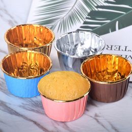 Baking Tools 50pcs Muffin Paper Cups Pastry Gold Cupcake Liner Cake Wrappers Cup Tray Case Mould