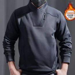 Men's Hoodies Style Hoodless Stand Collar Functional Sweatshirt M-6XL Tactical Sweater Men's Long Sleeve Coat Streetwear Men Clothing