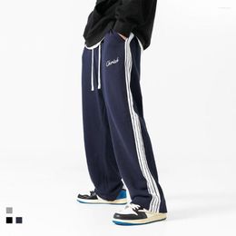 Men's Pants Fashion Sweatpants Men Casual Straight Loose Baggy Side Stripe Joggers Hiphop Streetwear Track Clothing